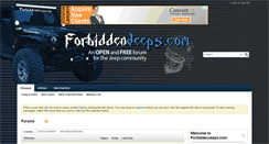 Desktop Screenshot of forbiddenjeeps.com