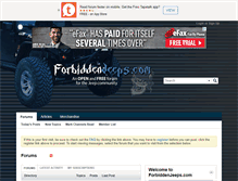Tablet Screenshot of forbiddenjeeps.com